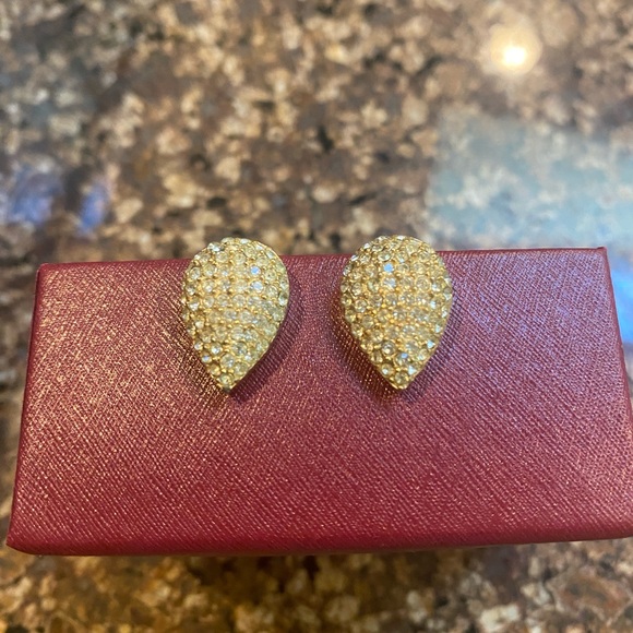 Vintage Dior Teardrop Clip On Earrings 1980s - Picture 9 of 9